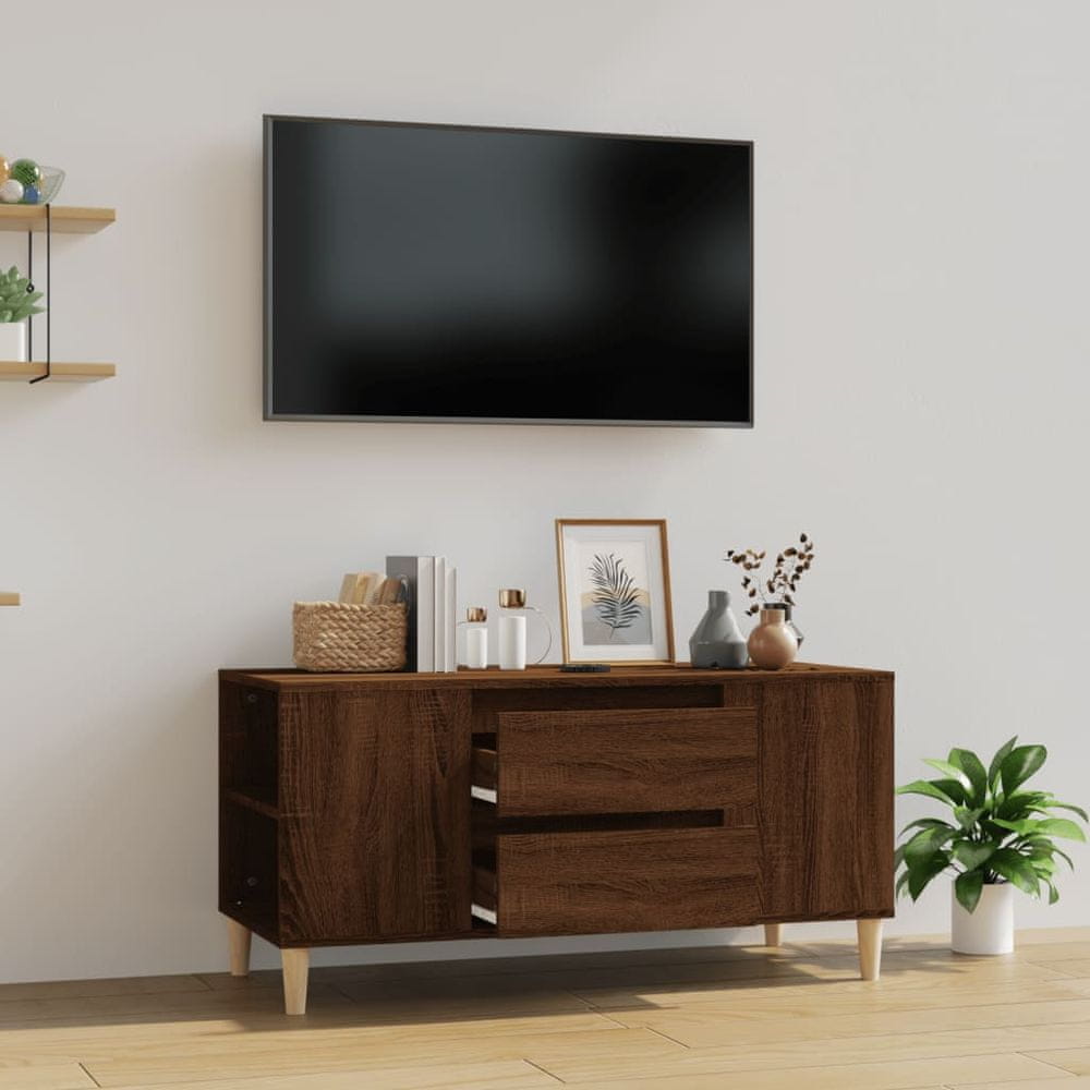 Vidaxl TV skrinka hnedý dub 102x44,5x50 cm spracované drevo